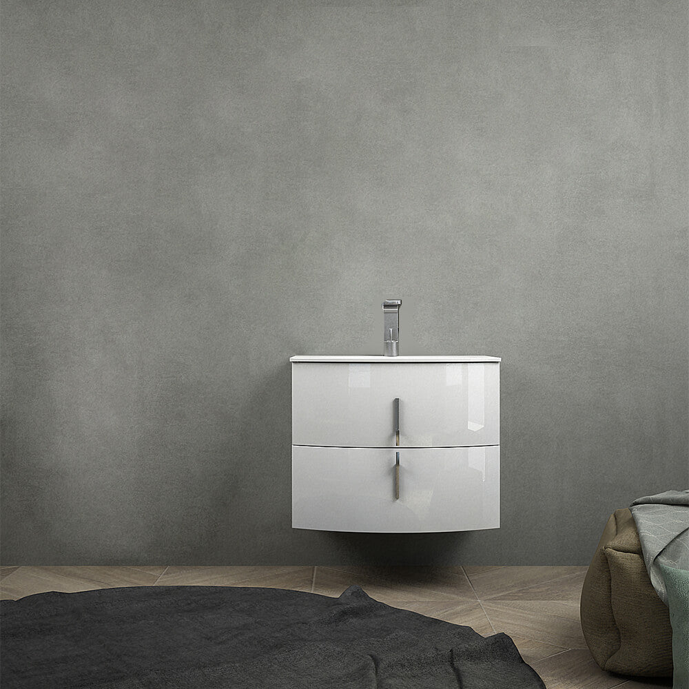 Mobile da bagno sospeso bianco lucido 70 cm Arcshop