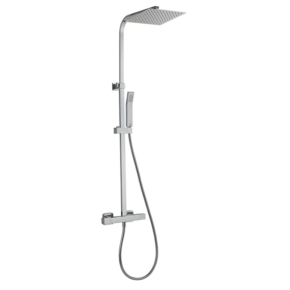 Colonna doccia termostatica Huber Quadro 35 con miscelatore a corpo fredda Arcshop