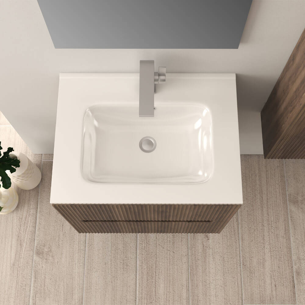 Mobile bagno cannettato 60 cm colore Noce Riga Arcshop