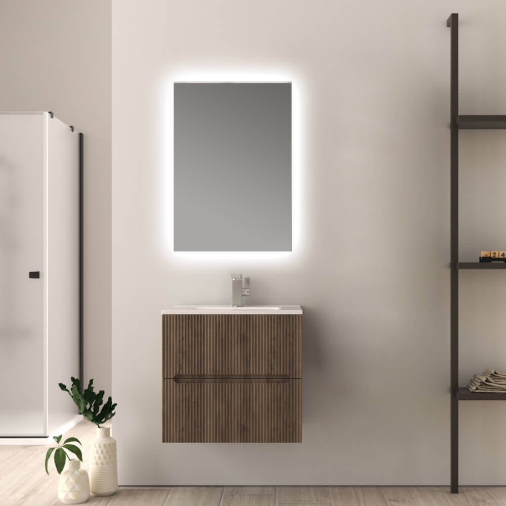 Mobile bagno cannettato 60 cm colore Noce Riga Arcshop