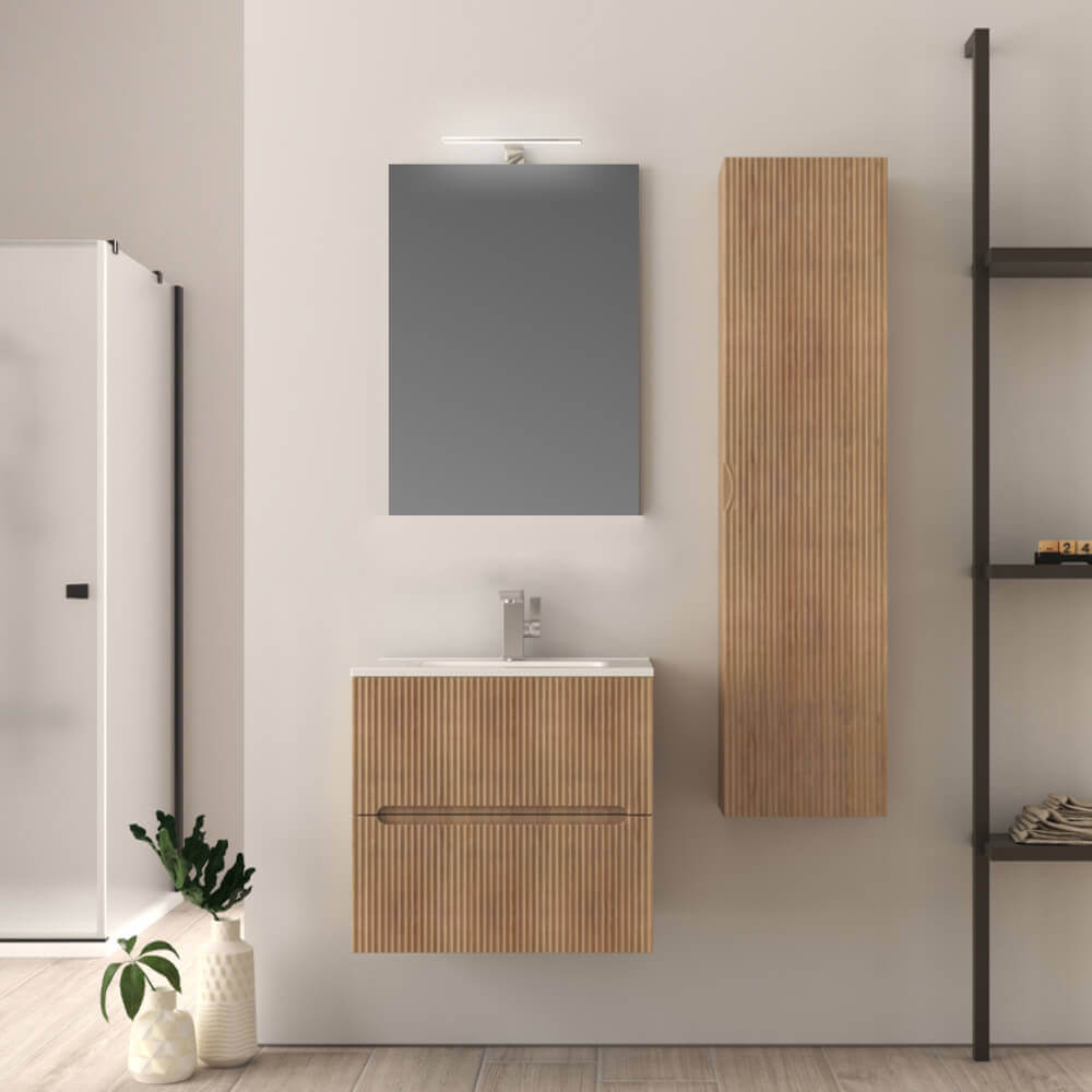Mobile bagno 60 cm cannettato Rovere Tabacco Riga Arcshop
