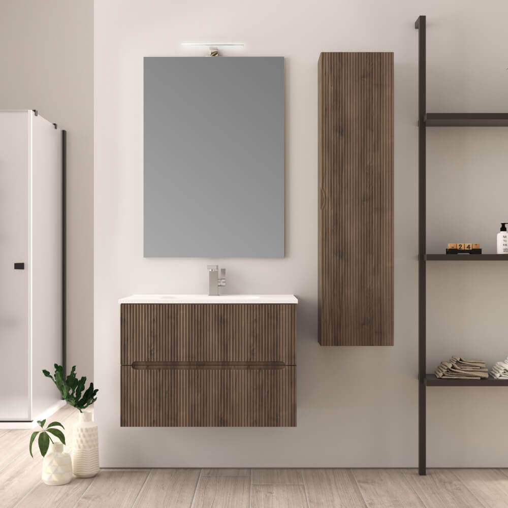 Mobile bagno Noce cannettato 80 cm Riga Arcshop