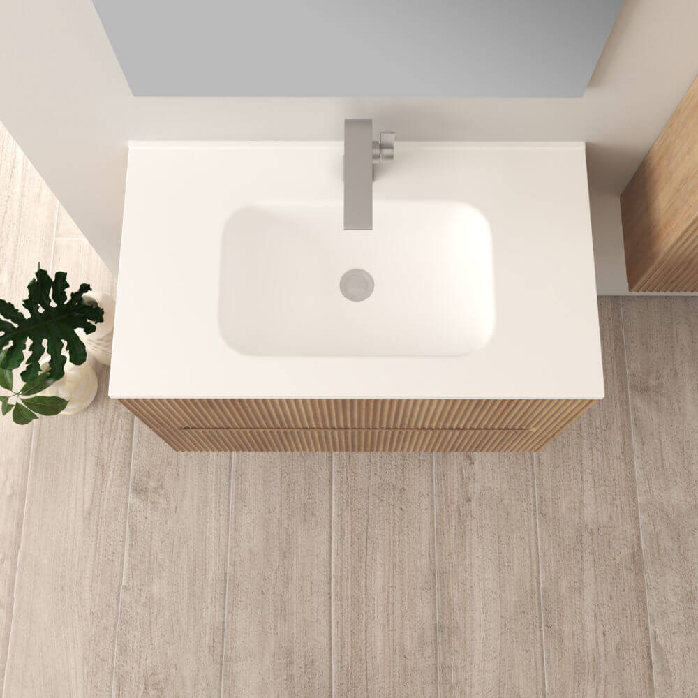 Mobile bagno 80 cm cannettato rovere tabacco Riga Arcshop