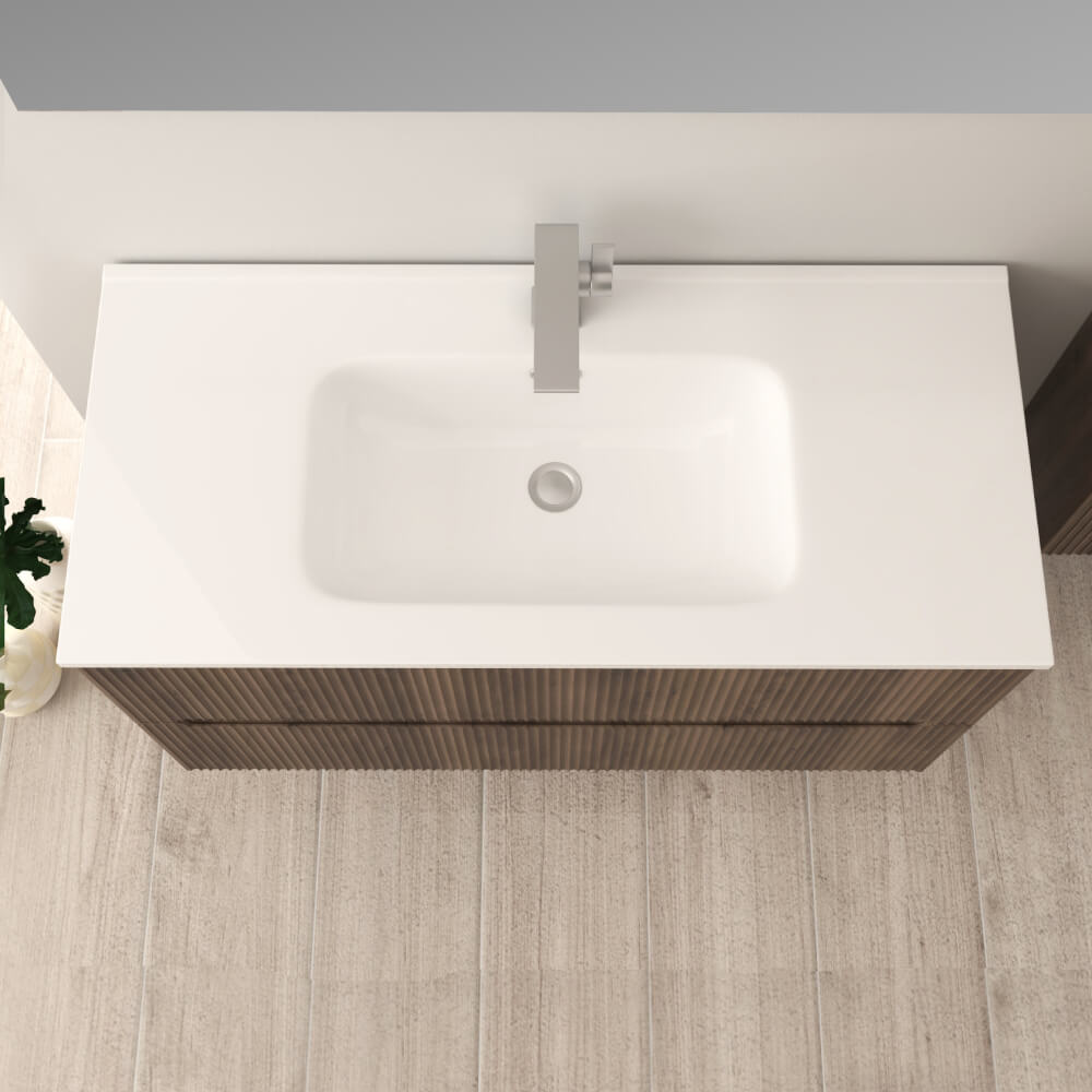Mobile bagno 90 cm Plissè finitura Noce Mod. Riga Arcshop