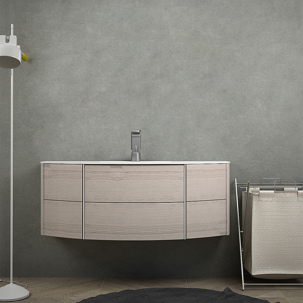 Mobile bagno sospeso Rio 120 cm rovere sbiancato