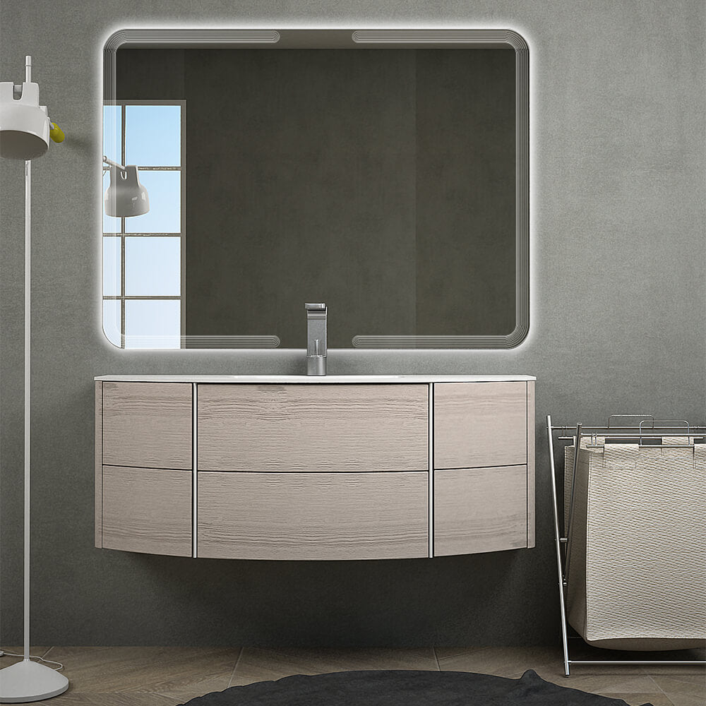 Mobile bagno sospeso Rio 120 cm rovere sbiancato