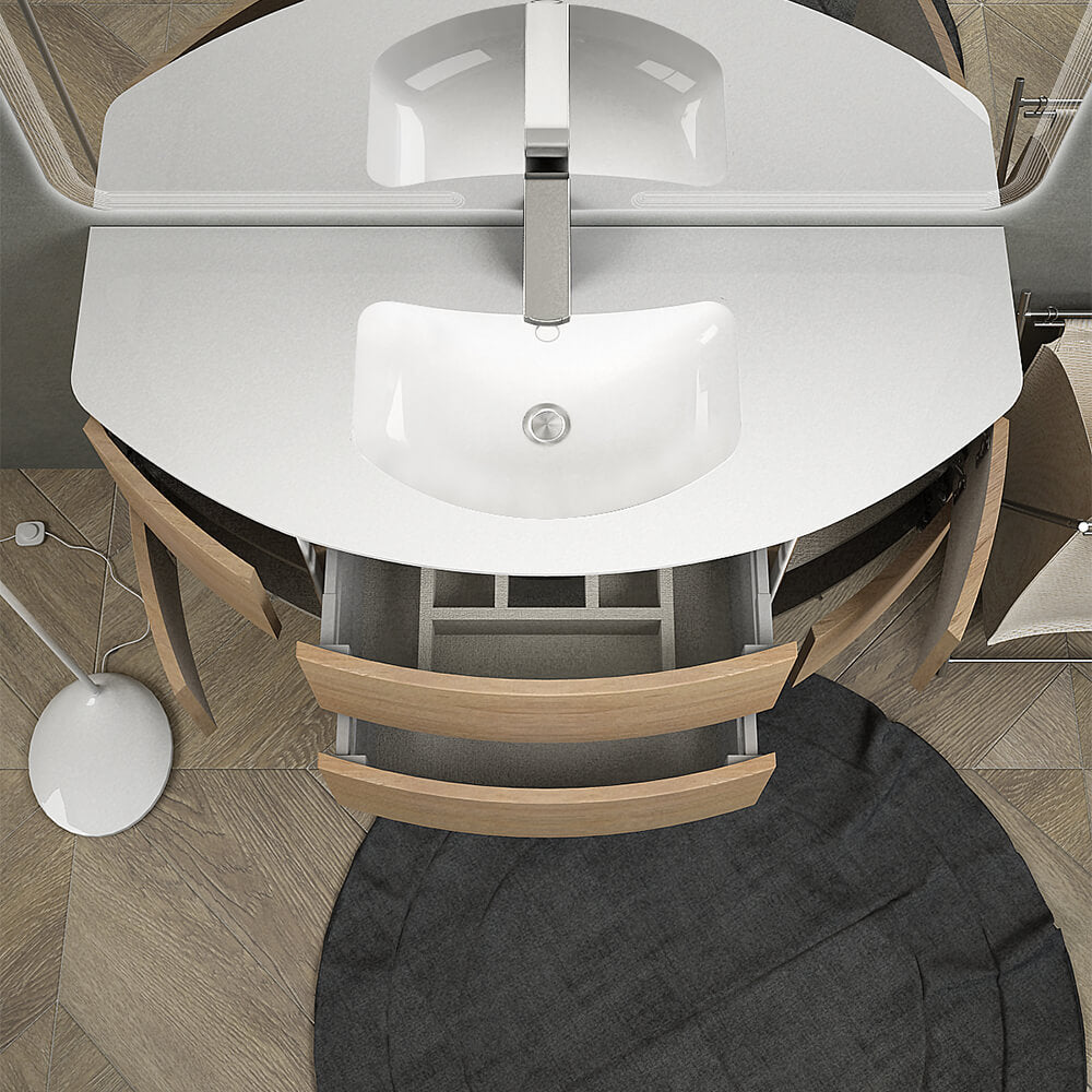 Mobile per bagno 120 cm sospeso Rio rovere tabacco Arcshop