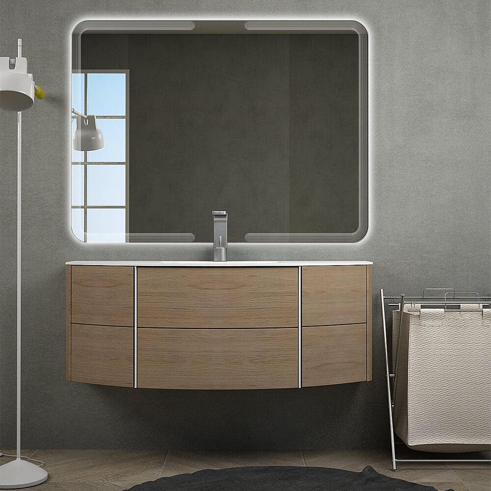 Mobile per bagno 120 cm sospeso Rio rovere tabacco Arcshop
