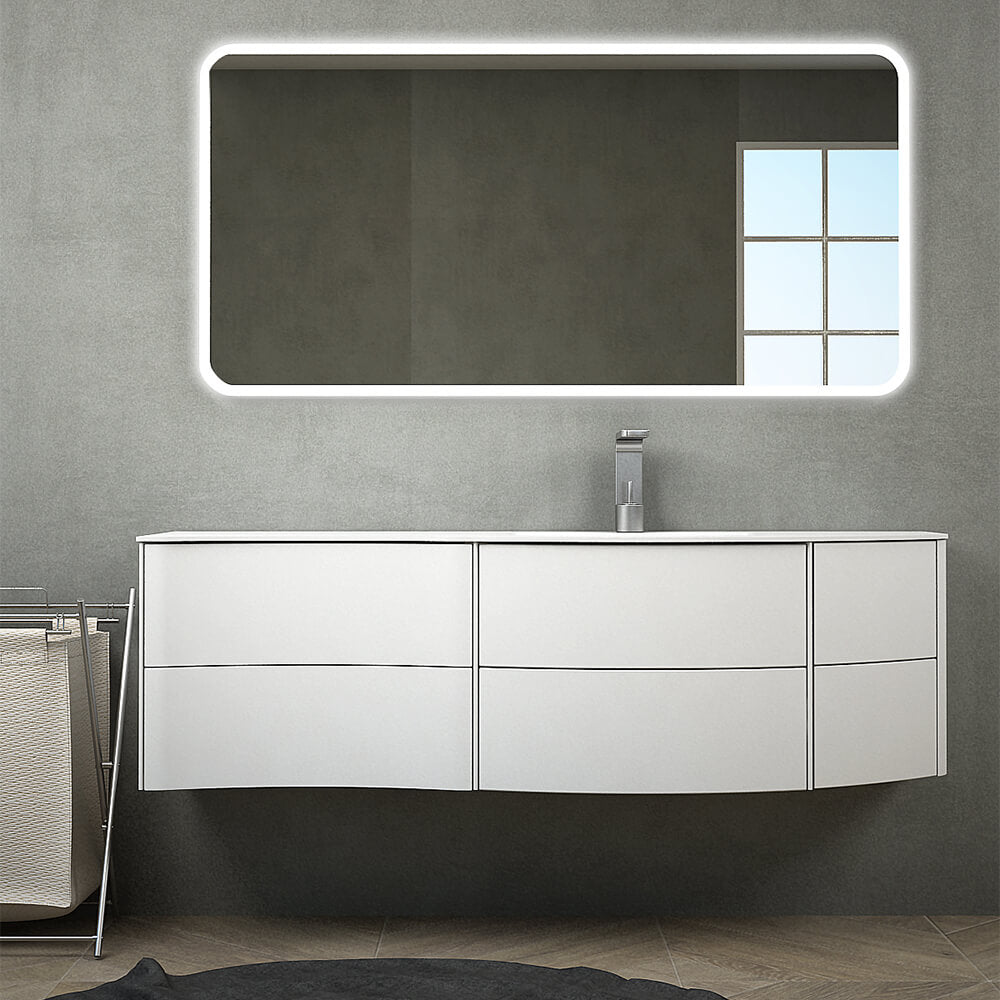 Mobile bagno sospeso Bianco opaco da 150 cm Mod. Rio Arcshop