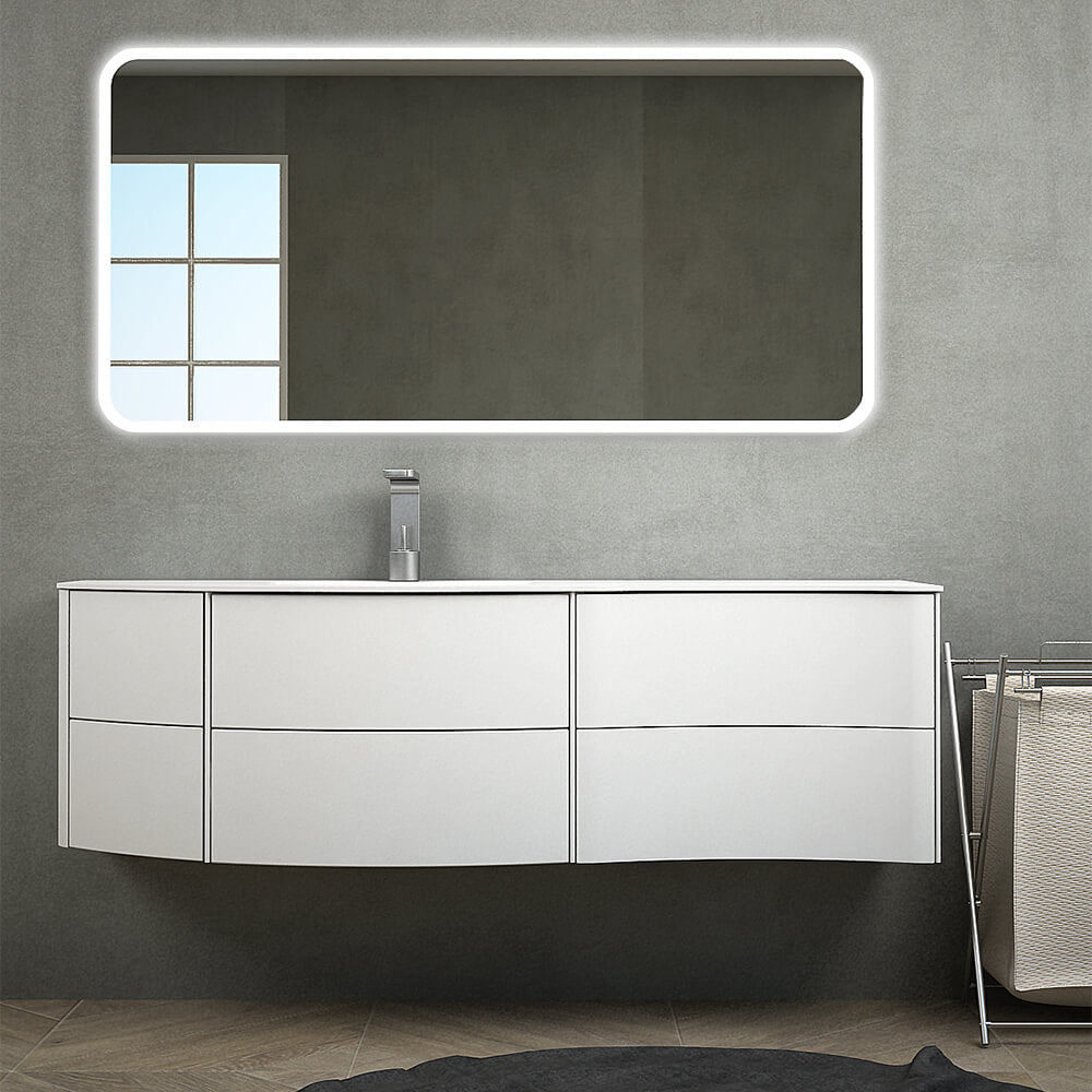 Mobile bagno sospeso Bianco opaco da 150 cm Mod. Rio Arcshop