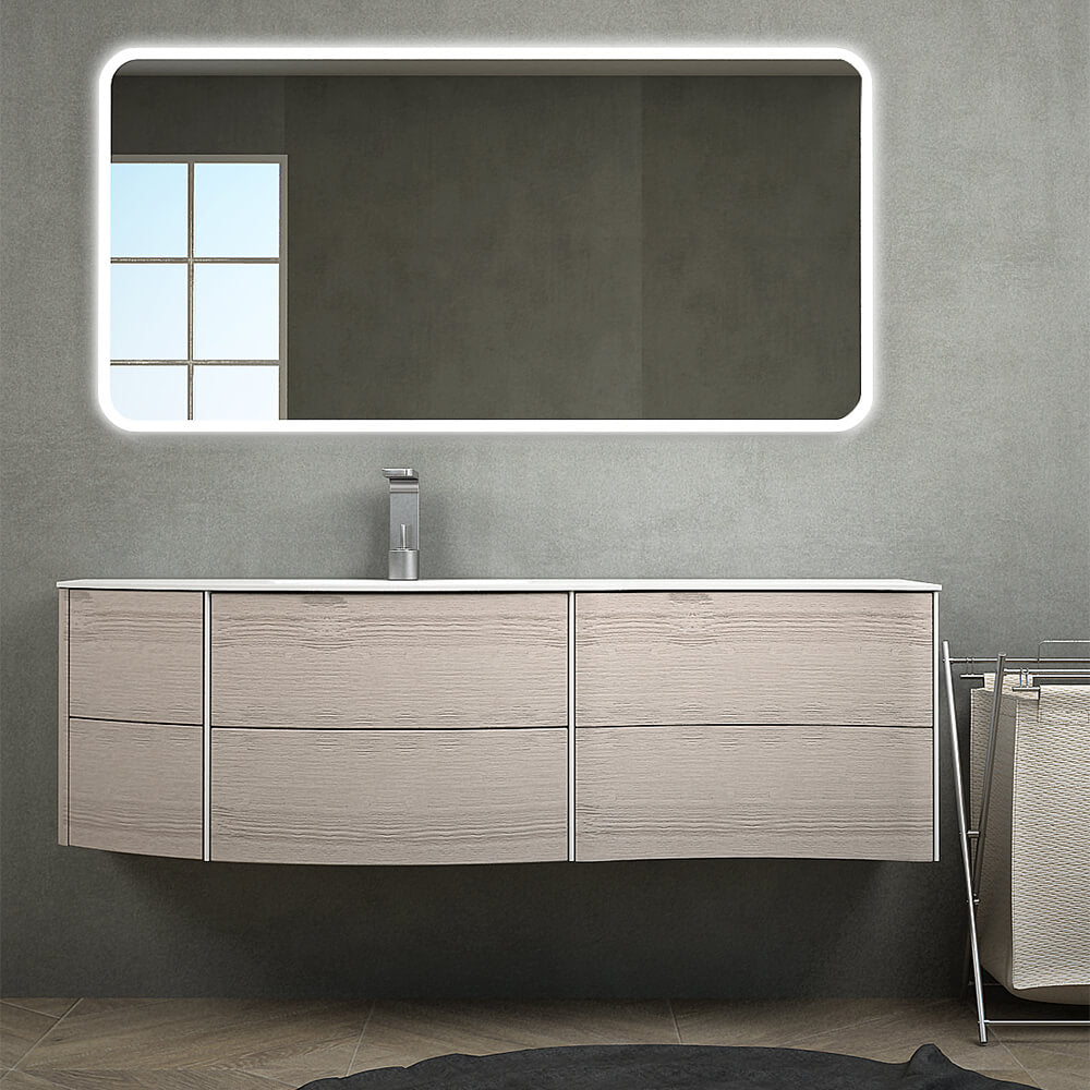 Mobile da bagno 150 cm rovere sbiancato Mod. Rio Arcshop