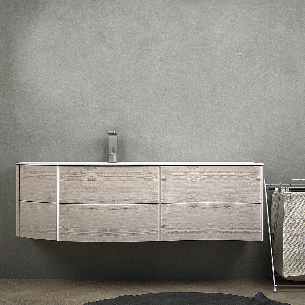 Mobile da bagno 150 cm rovere sbiancato Mod. Rio Arcshop
