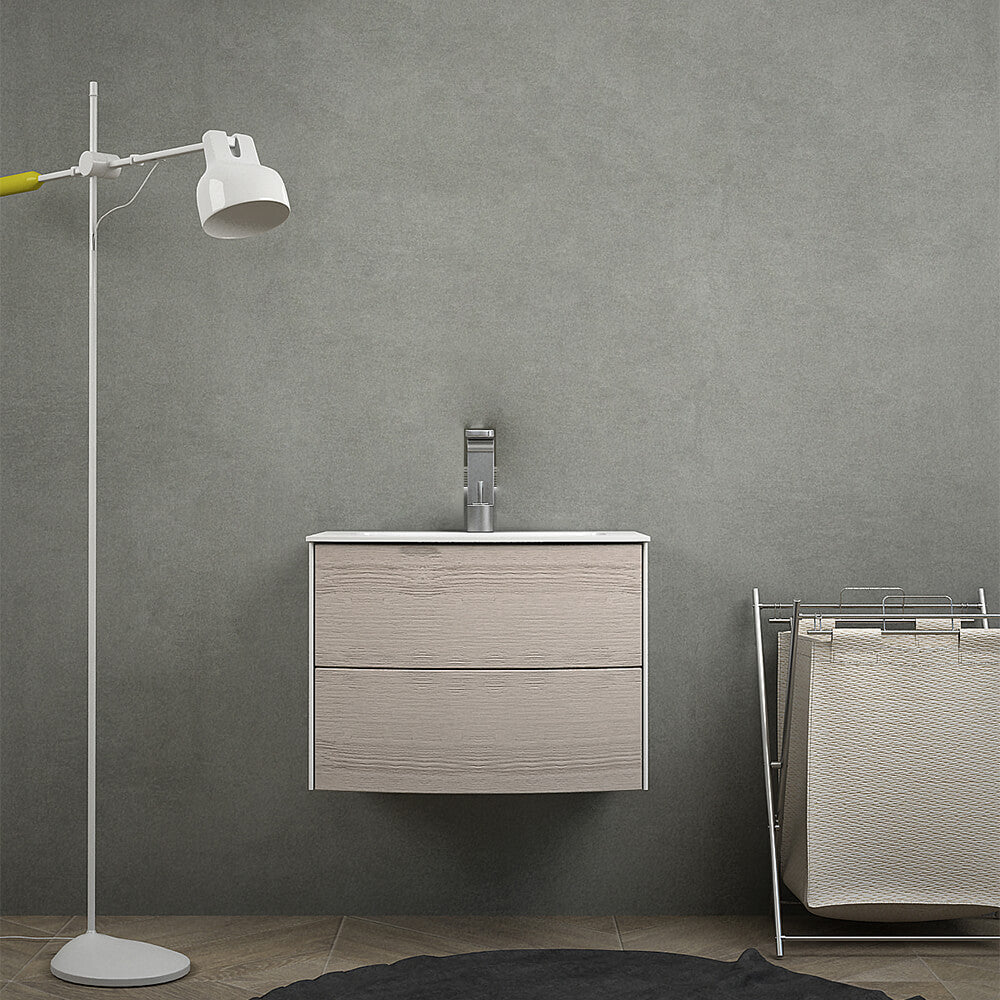 Mobile per bagno sospeso 60 cm modello Rio Rovere sbiancato Arcshop