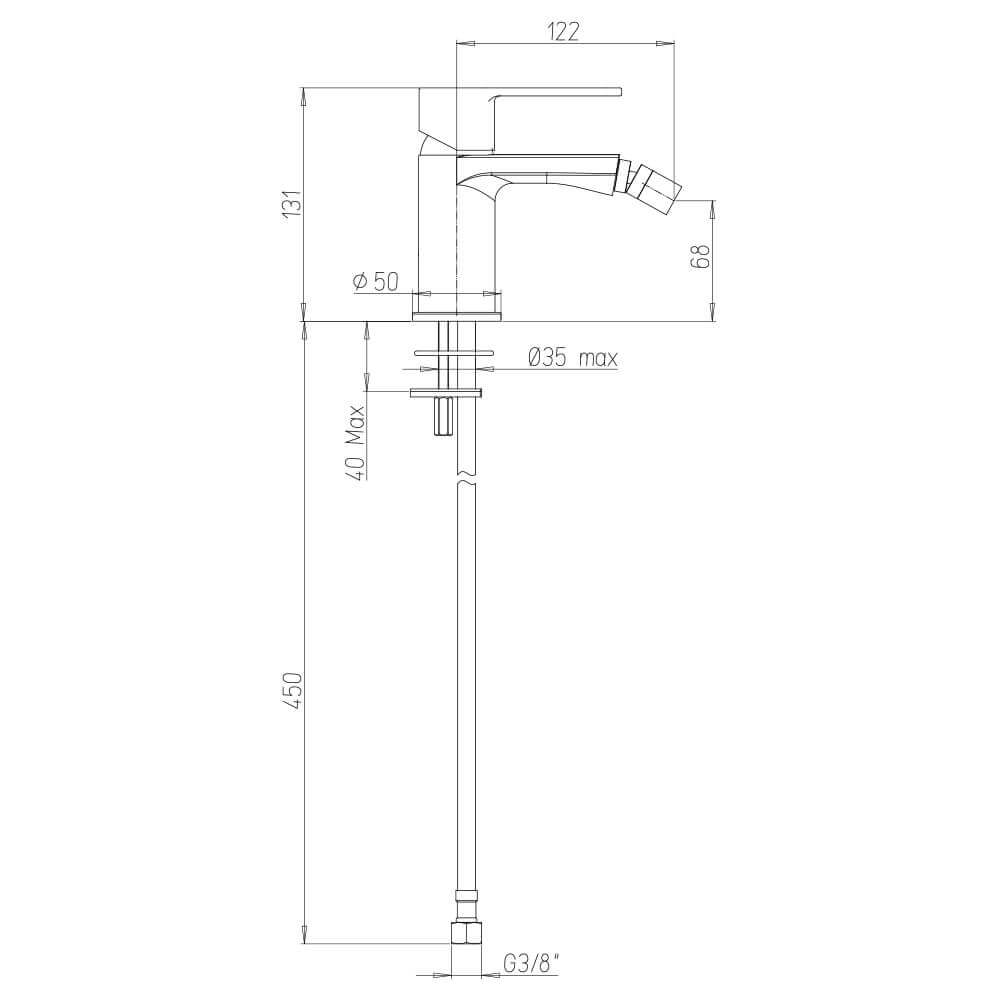 Set miscelatori lavabo + bidet + gruppo vasca Jacuzzi | rubinetteria Eolo ottone cromato per piletta click clack