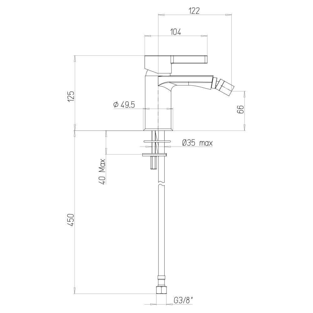 Coppia miscelatori lavabo e bidet Fiamma di Jacuzzi Rubinetteria per piletta click clack Arcshop