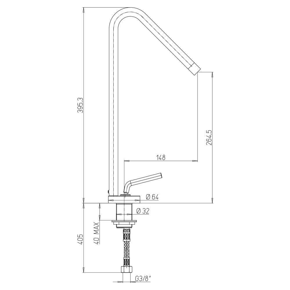Miscelatori serie Lumos lavabo alto bidet e gruppo vasca Jacuzzi Rubinetteria