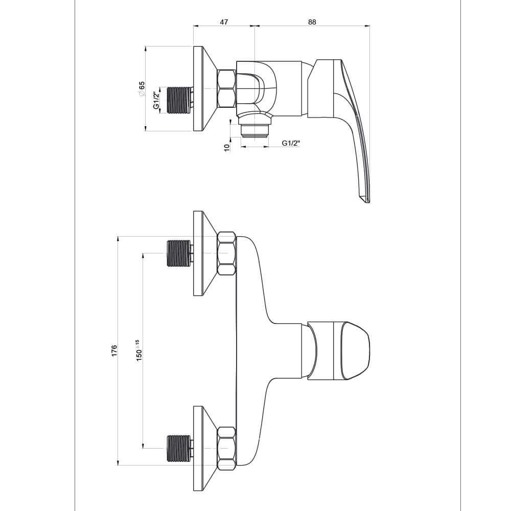 Miscelatore doccia esterno Jacuzzi | rubinetteria Lucente Arcshop