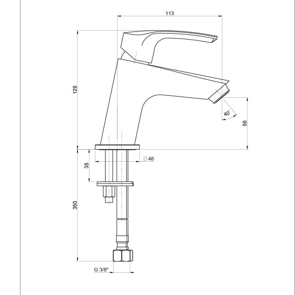 Miscelatori in set Lucente Jacuzzi |rubinetteria lavabo e bidet per piletta click clack con gruppo vasca