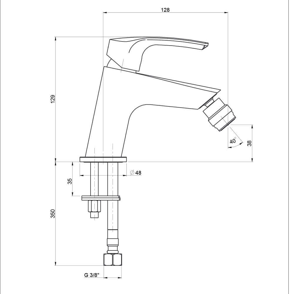 Set rubinetti Lucente Jacuzzi | Rubinetteria Lavabo alto e bidet per piletta click clack con incasso doccia due uscite con deviatore Arcshop