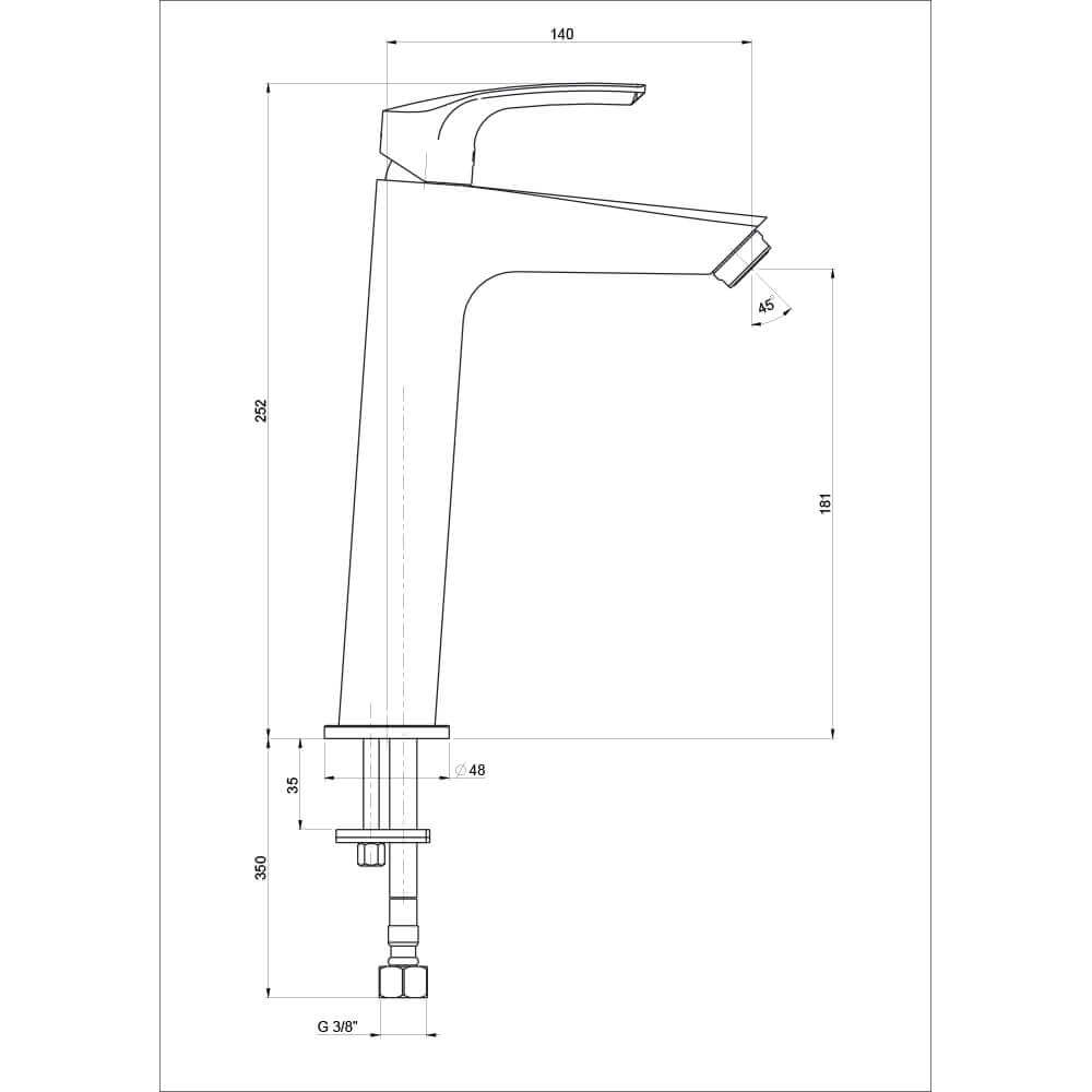 Set rubinetti Lucente Jacuzzi | Rubinetteria Lavabo alto e bidet per piletta click clack con incasso doccia due uscite con deviatore Arcshop
