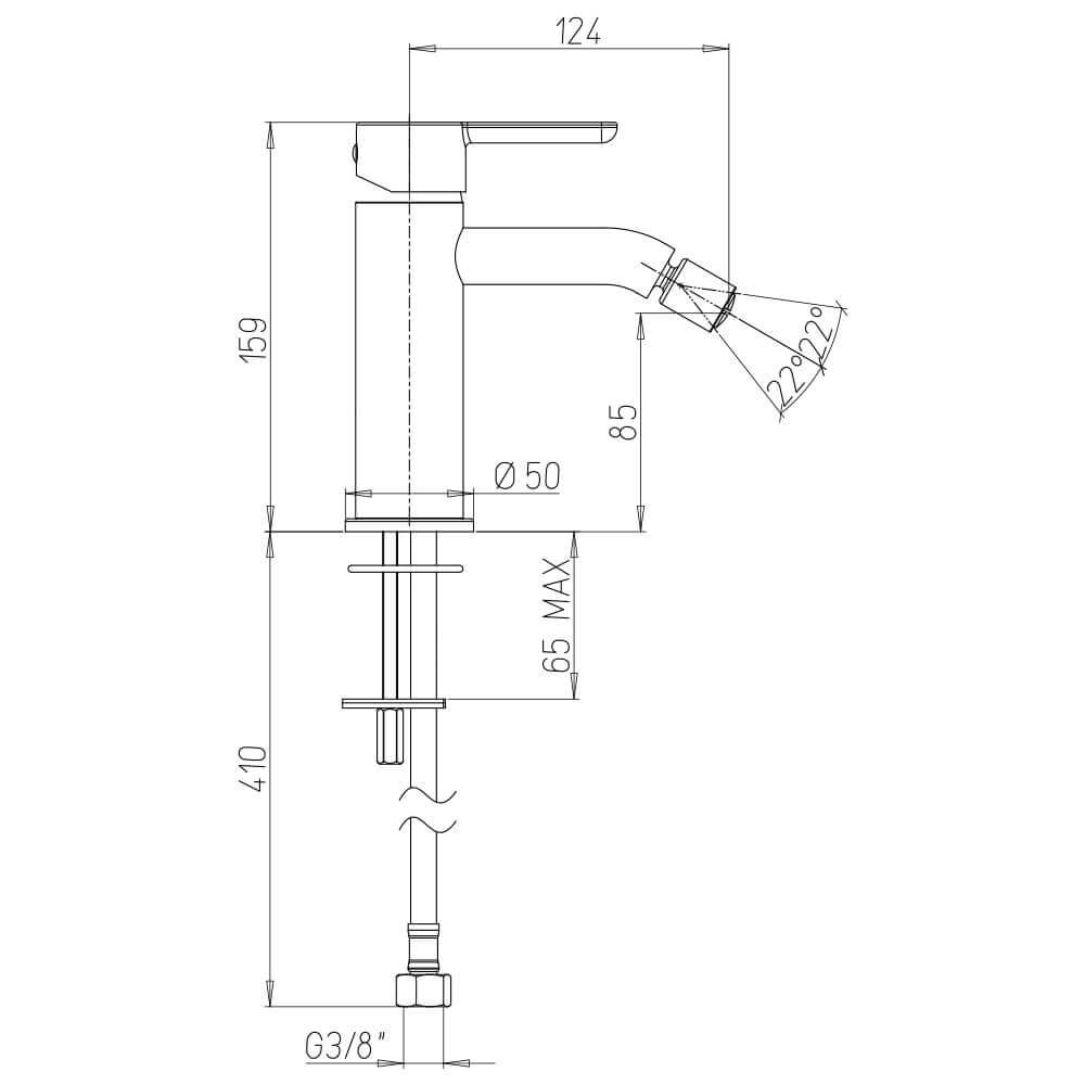 Miscelatori lavabo alto bidet e incasso doccia con deviatore nero opaco Jacuzzi | rubinetteria Sunset per piletta click clack Arcshop