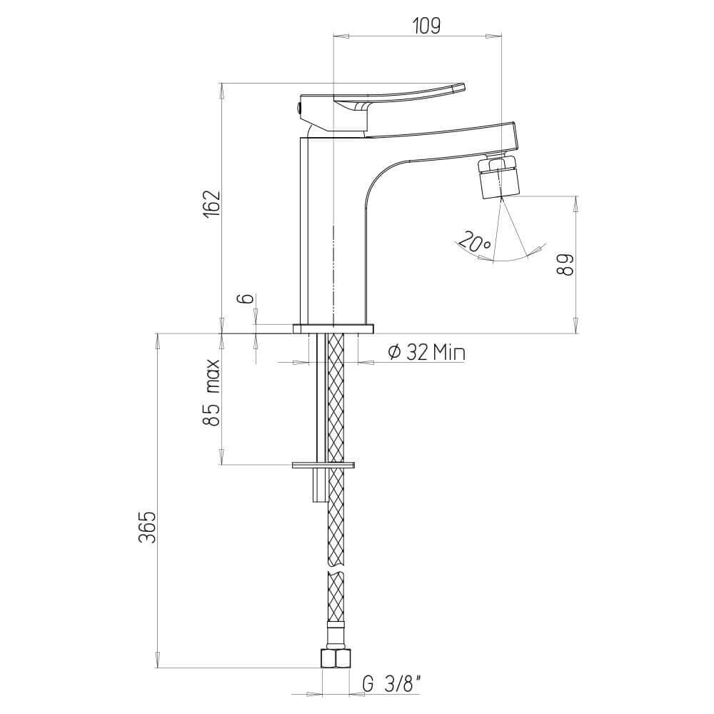 Miscelatore lavabo alto + bidet + gruppo vasca Jacuzzi | rubinetteria Tank ottone cromato per piletta click clack