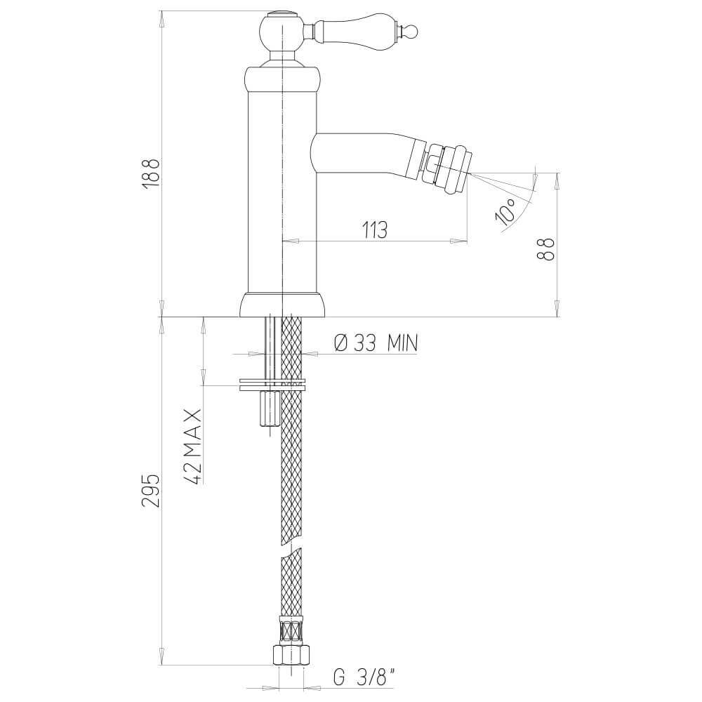 Set miscelatori lavabo bidet e gruppo vasca Tosca di Jacuzzi Rubinetteria in ottone cromato