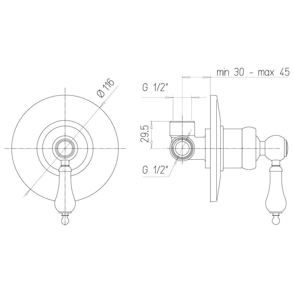 Set miscelatori lavabo bidet ed incasso doccia Jacuzzi Rubinetteria serie Tosca Arcshop