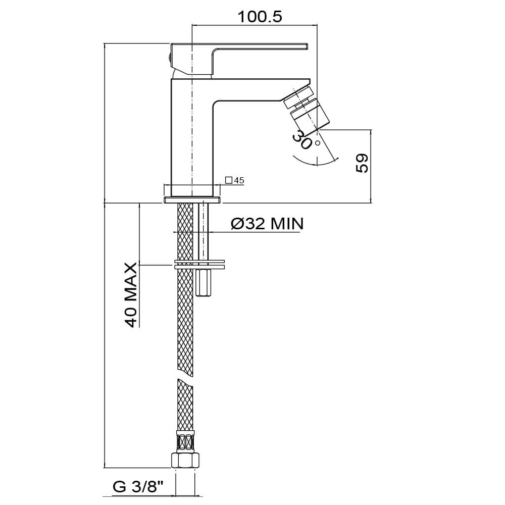 Rubinetto per Bidet serie Twinkle Jacuzzi Rubinetteria per piletta click clack Arcshop