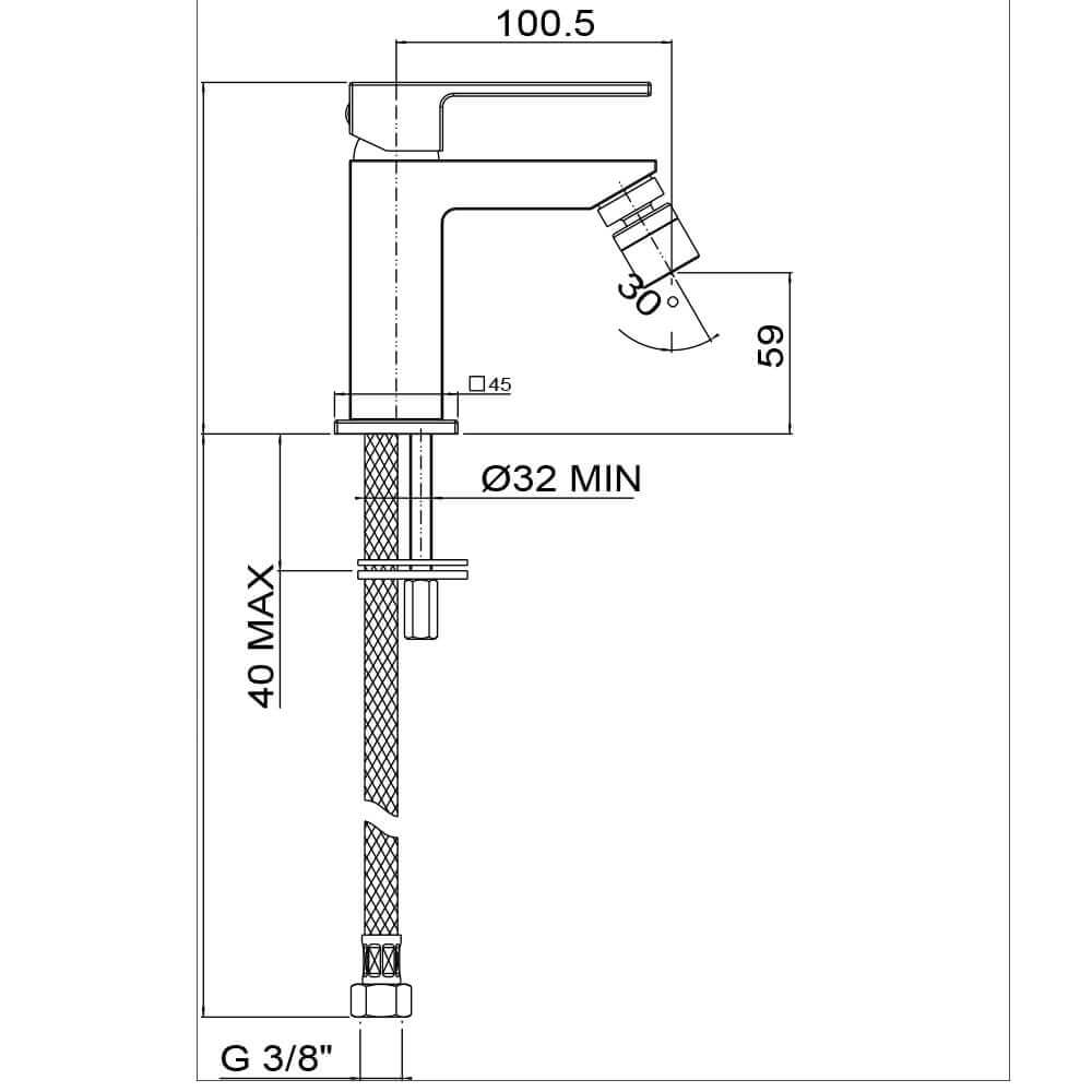 Coppia miscelatori lavabo e bidet nero opaco serie Twinkle di Jacuzzi Rubinetteria per piletta click clack Arcshop