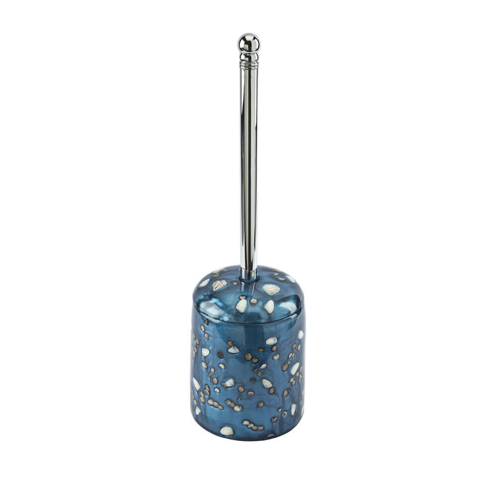 Set accessori da appoggio 4 pezzi Antille azzurro Dispenser Bicchiere Porta sapone e Scopino Arcshop