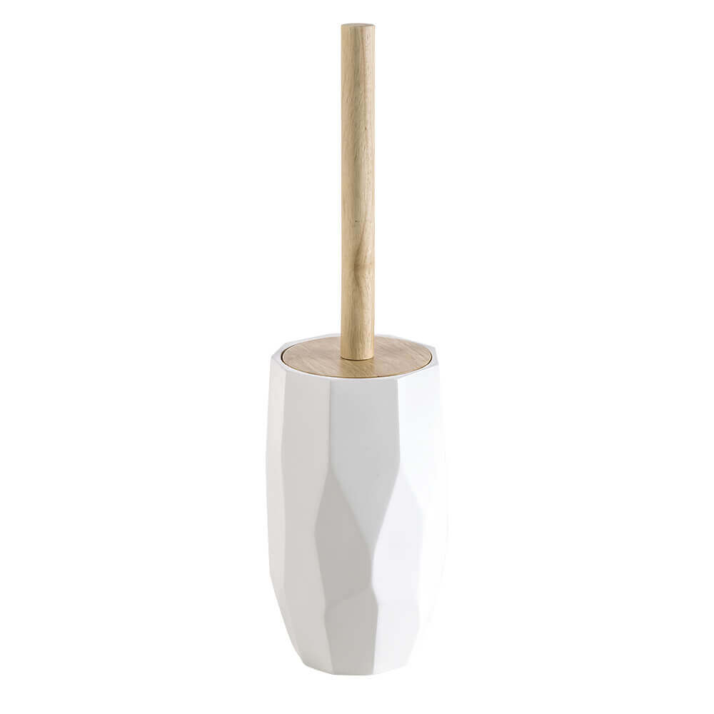 Set accessori 6 pezzi surface Bamboo di Cipì Dispenser Bicchiere Porta sapone Vassoio Scopino e Porta cotone
