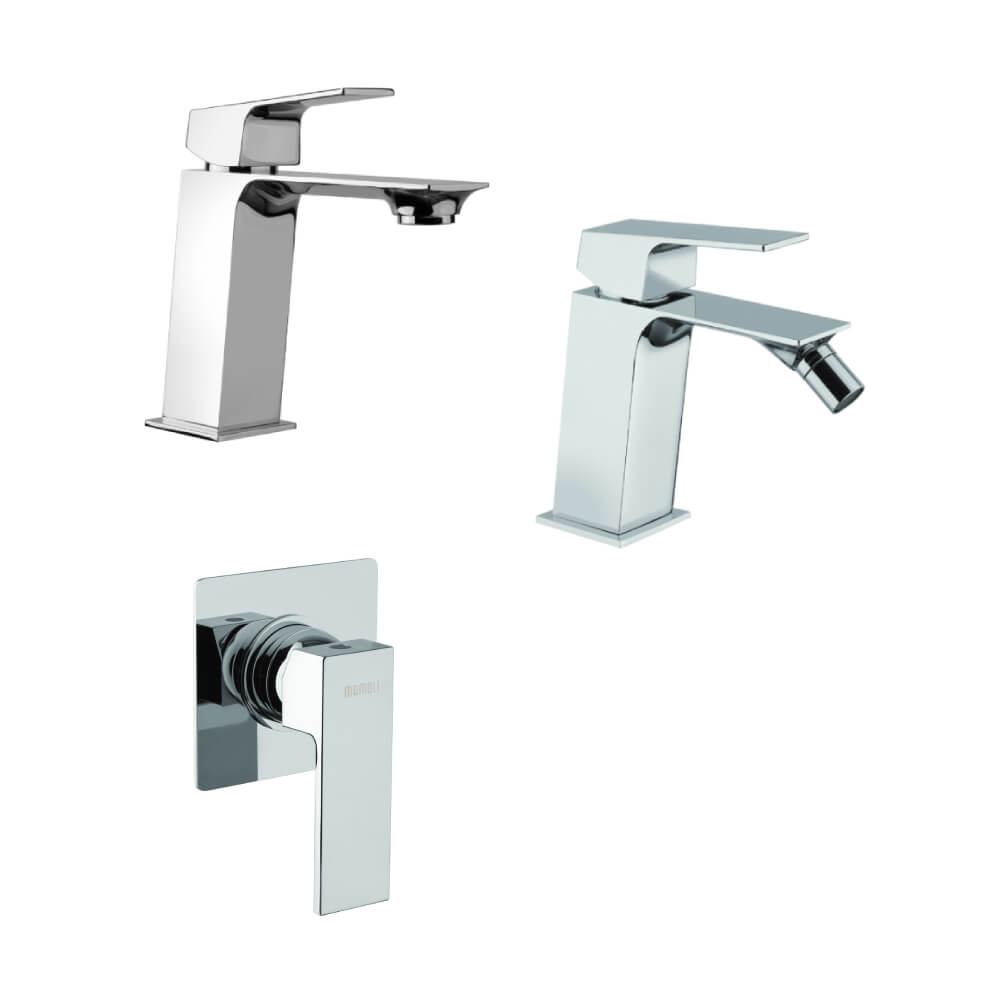 Set miscelatori Mamoli Blade incasso doccia una uscita lavabo e bidet per piletta click clack - Arcshop
