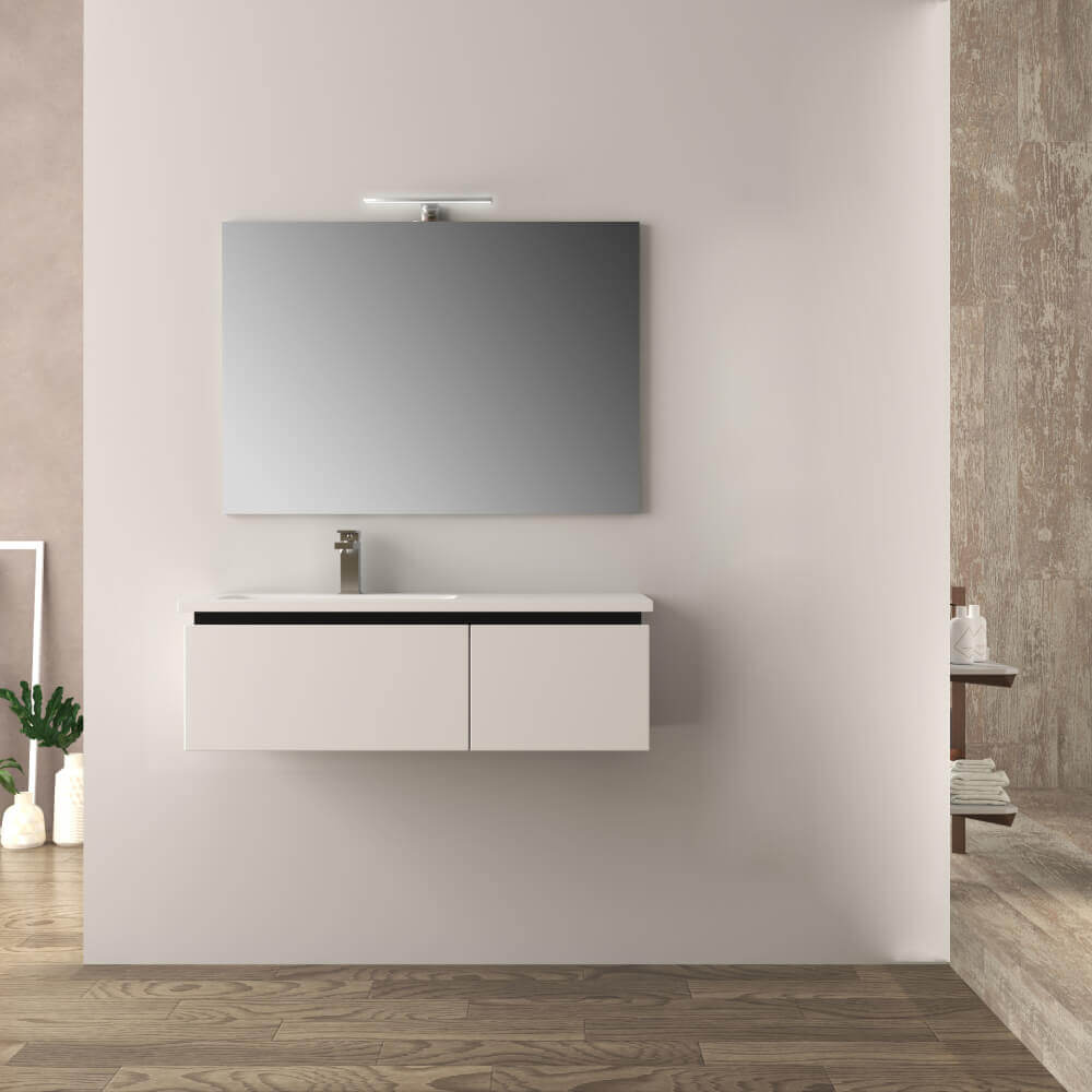 Mobile bagno 100 cm bianco lucido Mono Slide Arcshop