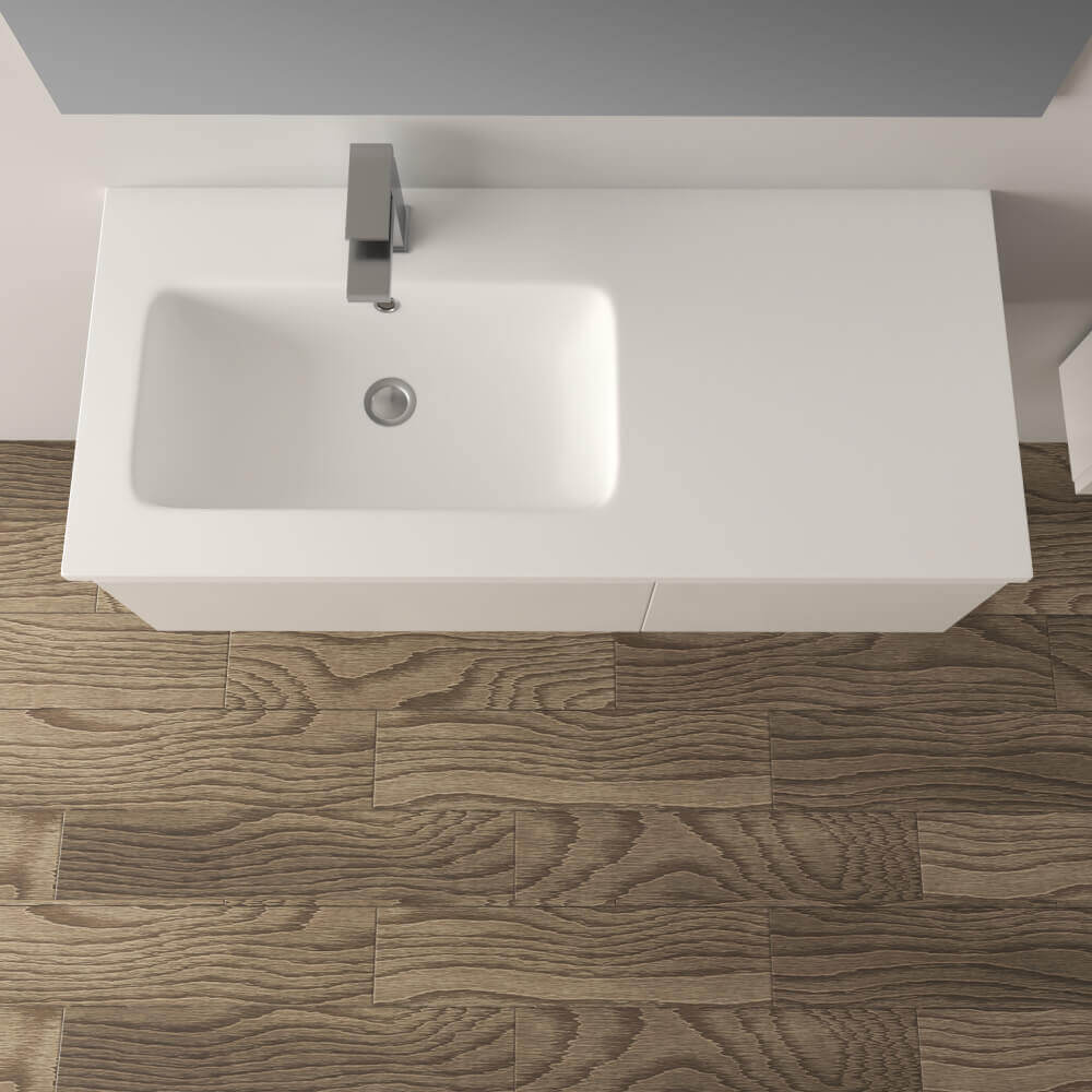 Mobile bagno 100 cm bianco lucido Mono Slide