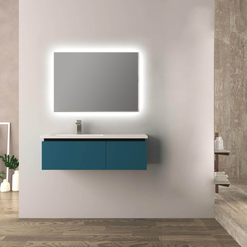 Mobile da bagno blu petrolio 100 cm Mono Slide Arcshop