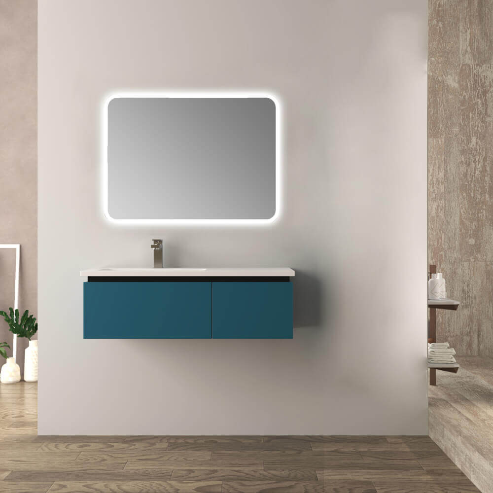 Mobile da bagno blu petrolio 100 cm Mono Slide Arcshop