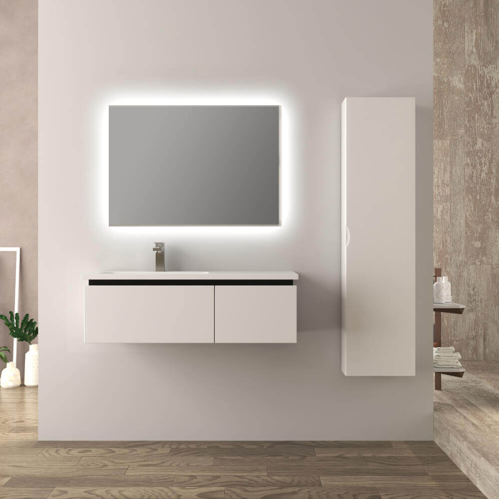 Mobile bagno 100 cm bianco lucido Mono Slide Arcshop