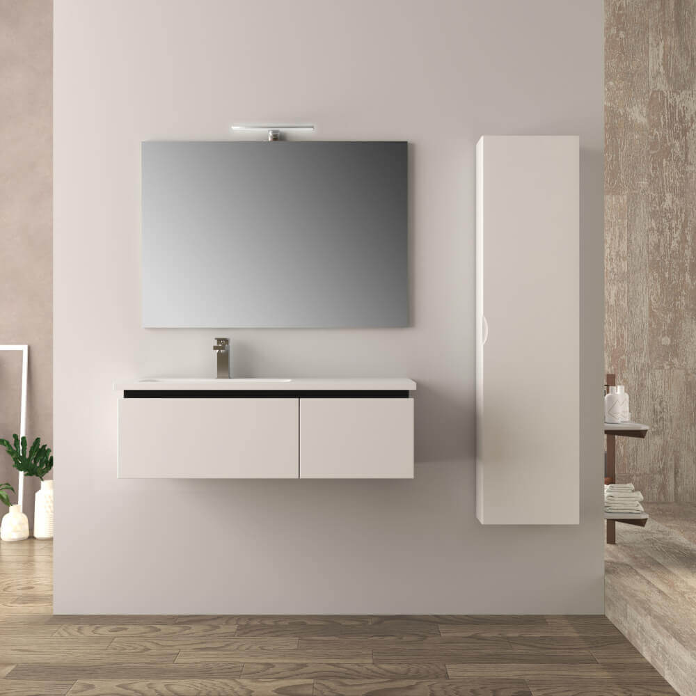 Mobile bagno 100 cm bianco lucido Mono Slide Arcshop