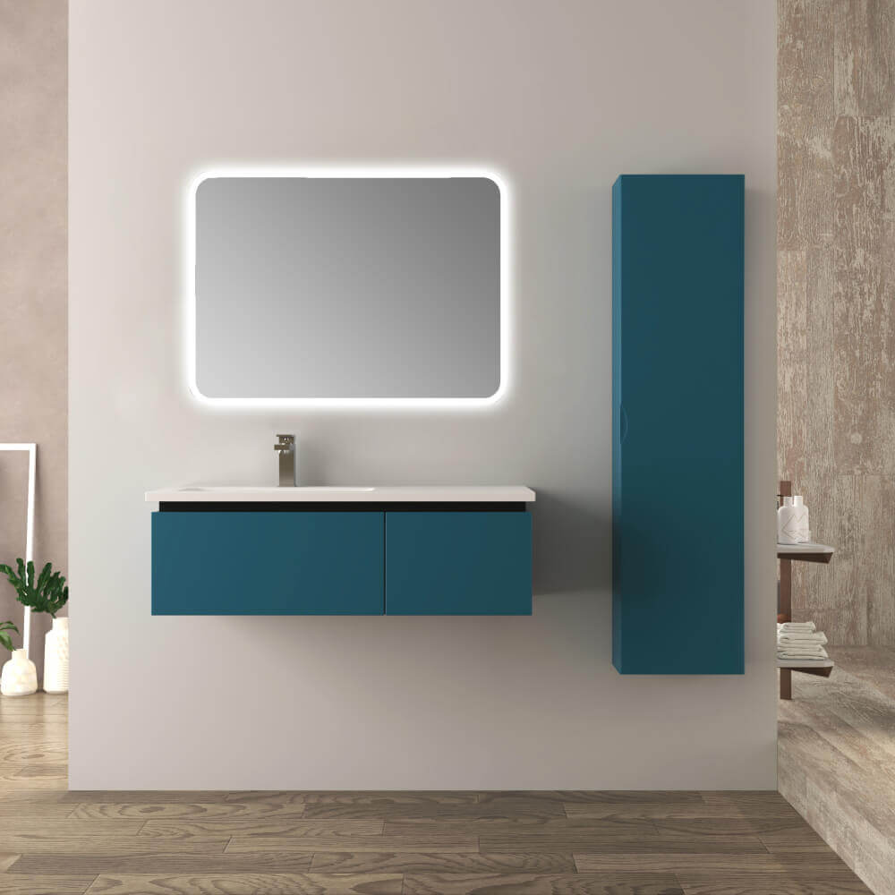 Mobile da bagno blu petrolio 100 cm Mono Slide Arcshop