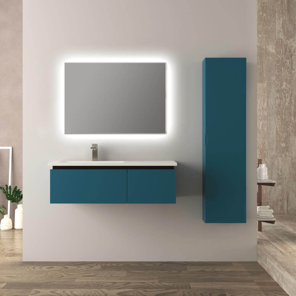 Mobile da bagno blu petrolio 100 cm Mono Slide Arcshop