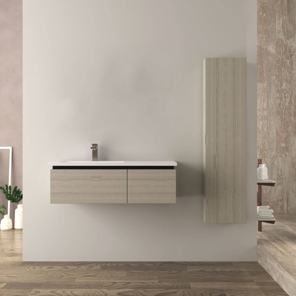 Mobile bagno 100 cm rovere sbiancato Mod. Mono Slide Arcshop