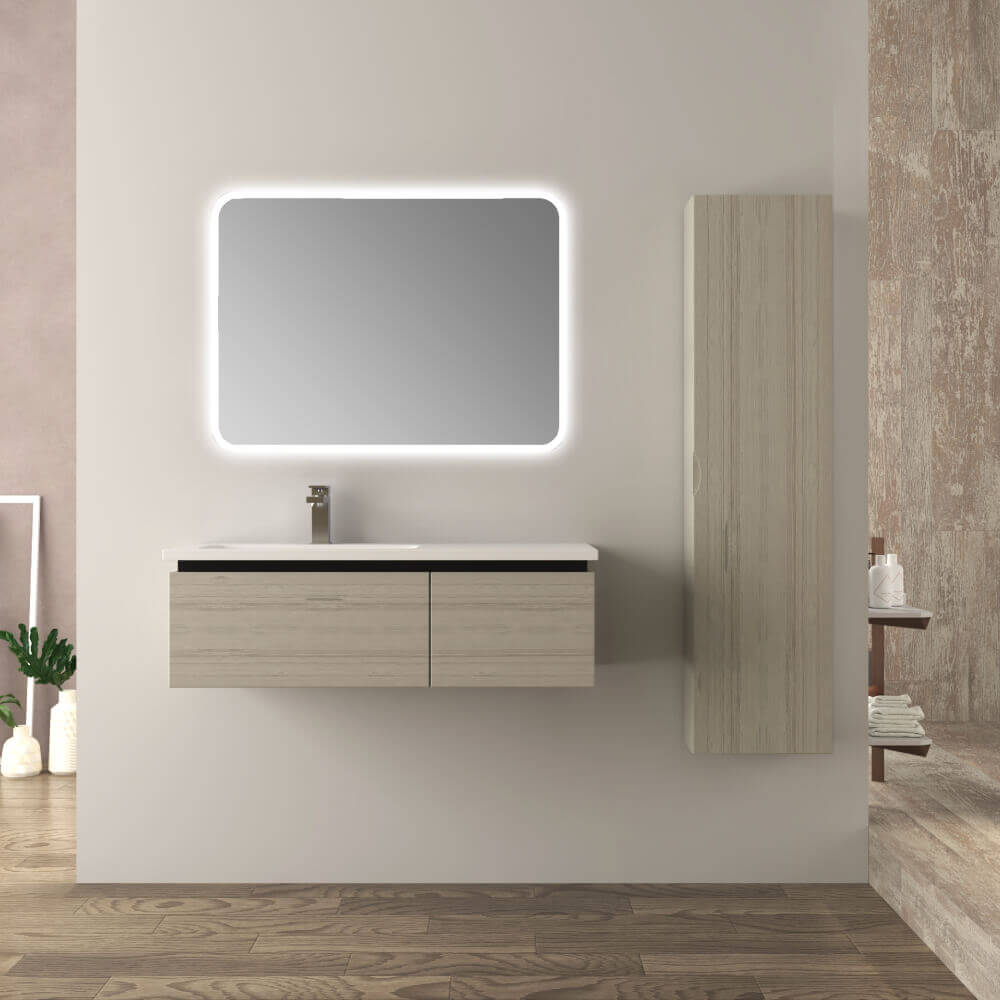 Mobile bagno 100 cm rovere sbiancato Mod. Mono Slide Arcshop