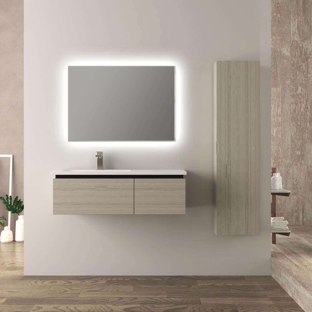 Mobile bagno 100 cm rovere sbiancato Mod. Mono Slide Arcshop