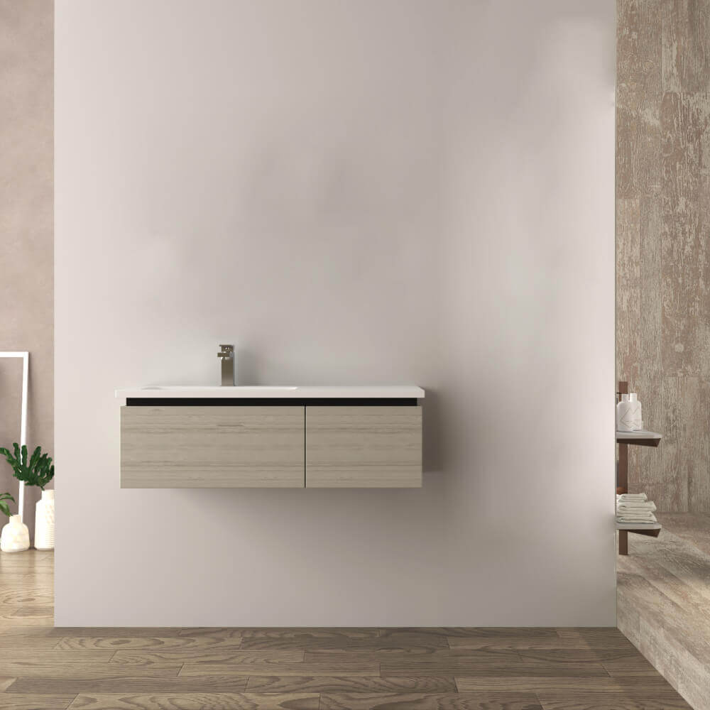 Mobile bagno 100 cm rovere sbiancato Mod. Mono Slide Arcshop