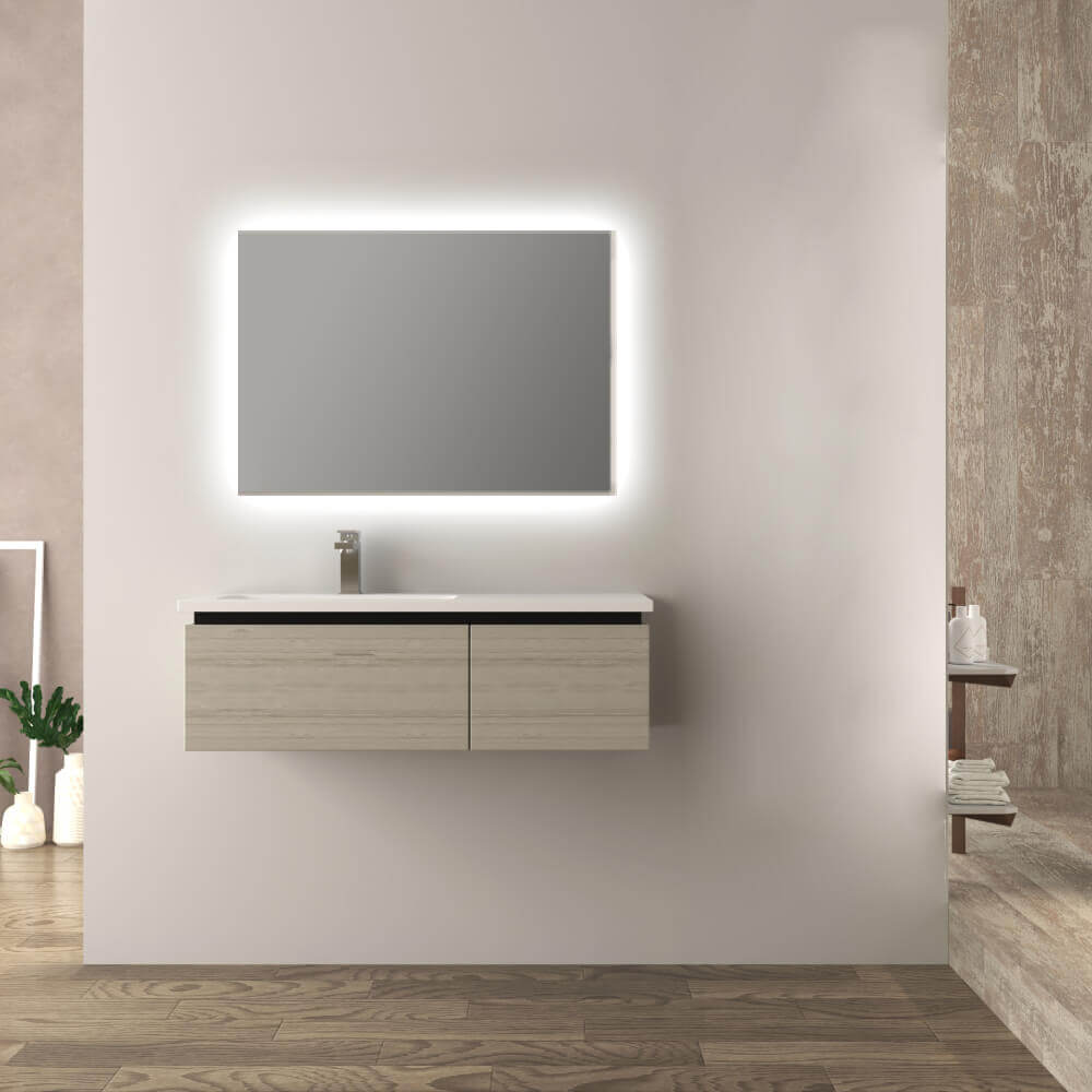 Mobile bagno 100 cm rovere sbiancato Mod. Mono Slide Arcshop