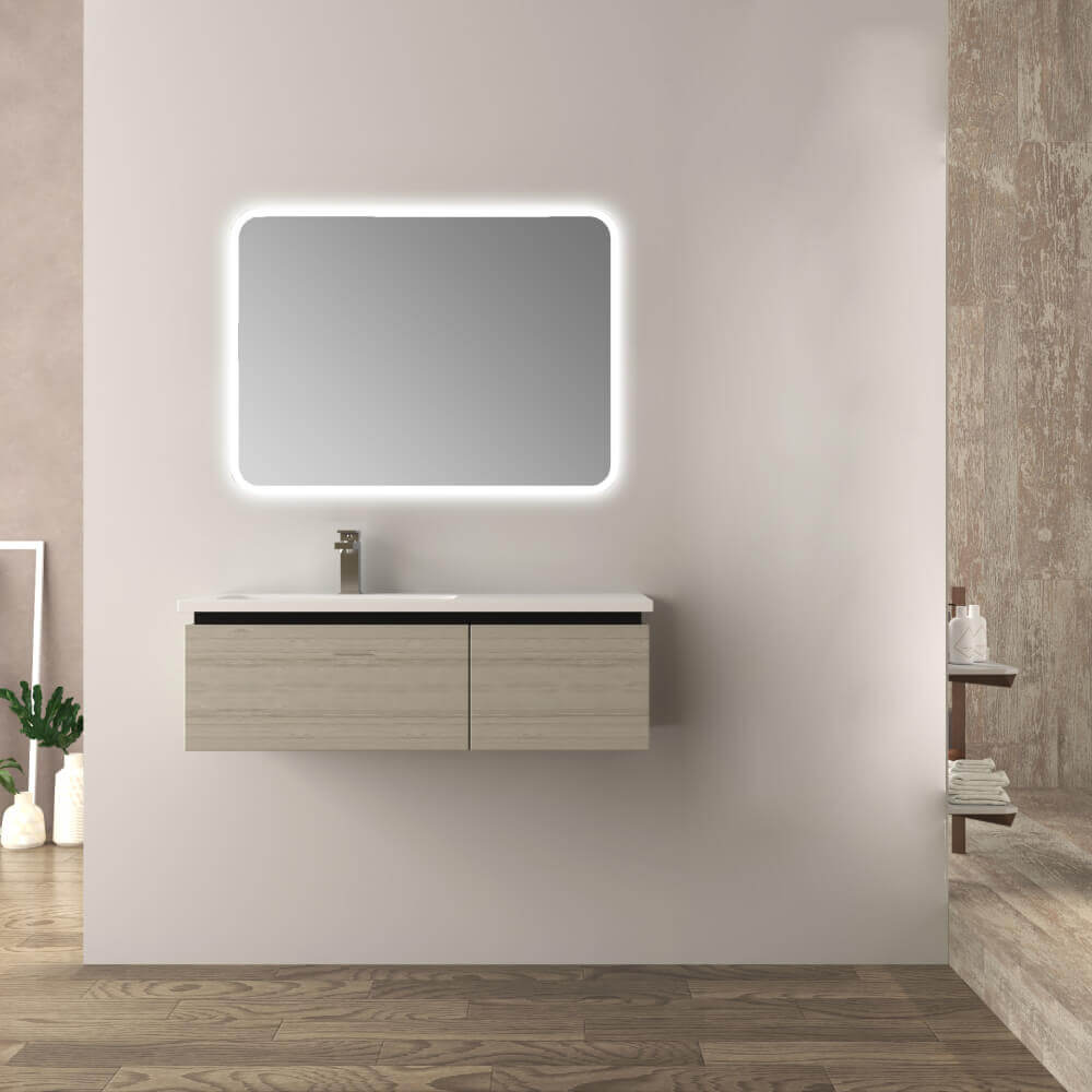 Mobile bagno 100 cm rovere sbiancato Mod. Mono Slide Arcshop