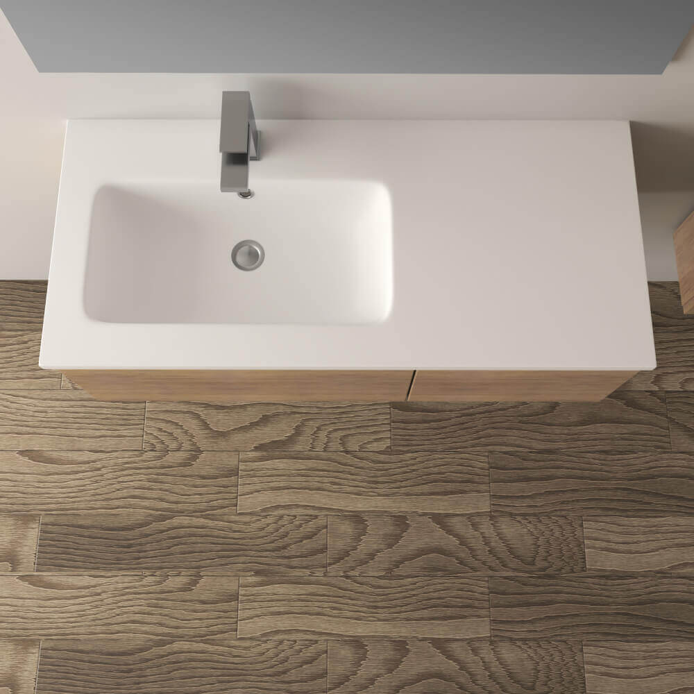 Mobile bagno rovere tabacco 100 cm Mono Slide