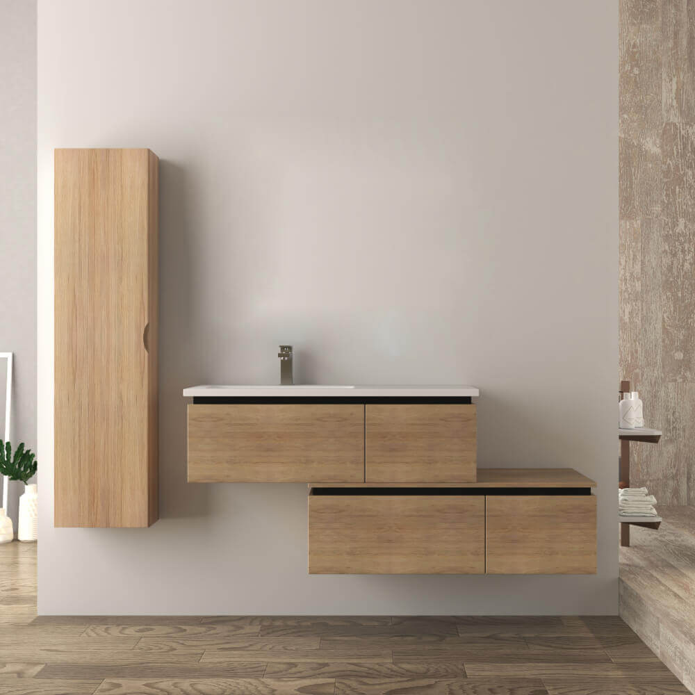 Mobile bagno sospeso rovere 140 cm Arcshop
