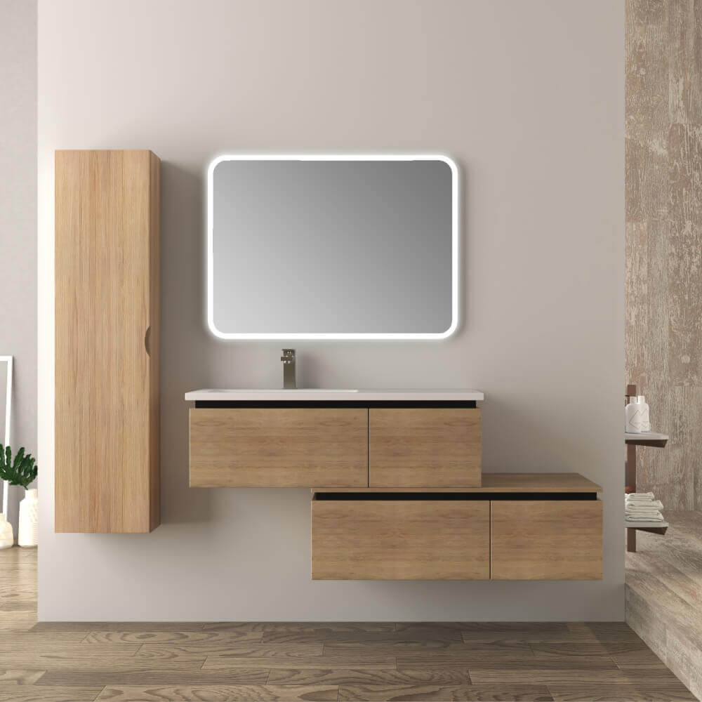 Mobile bagno sospeso rovere 140 cm Arcshop